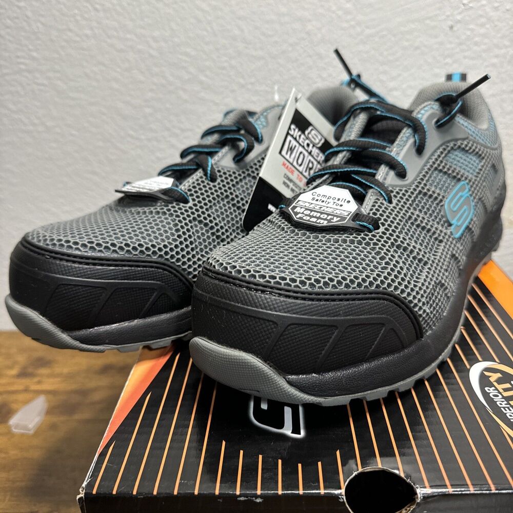 Skechers 77273 Bulklin Lyndale Work Composite Toe Sneakers Shoes Women Sz 8.5